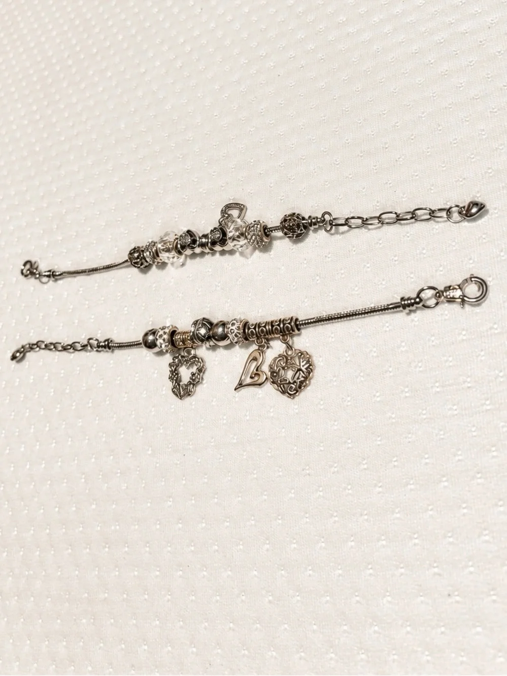 Silver Charm Bracelet Set – Elegant, Sparkling & Timeless